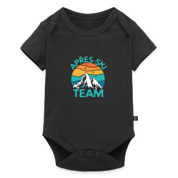 Apre Ski Team | Skier snowboarder cadeau de ski - Body à manches courtes Premium Bébé - noir - Devant