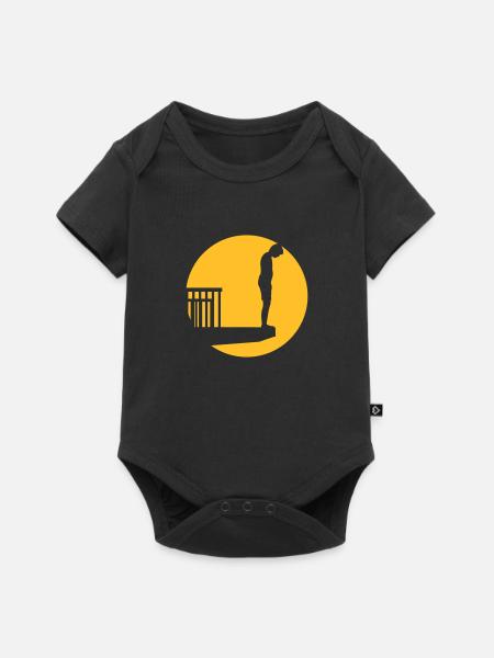 Schwimmbad Sprungturm Junge - Baby Premium Kurzarmbody - Schwarz