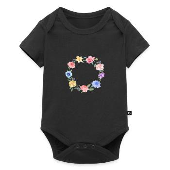 Customizable Colorful Bouquet - Baby Premium short-sleeve bodysuit - black - Front