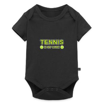 Tennis - Baby Premium Kurzarmbody - Schwarz - Vorne