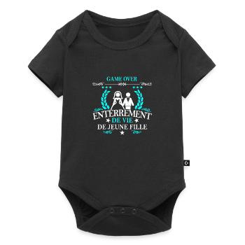 game over enterrement de vie de jeune fille - Baby Premium short-sleeve bodysuit - black - Front