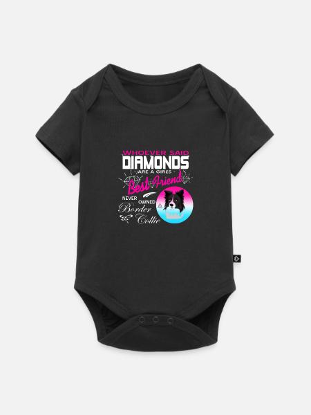Border Collie - Baby Premium Kurzarmbody - Schwarz