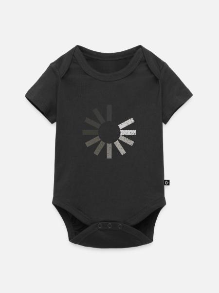 ladebalken loading waiting - Baby Premium Kurzarmbody - Schwarz
