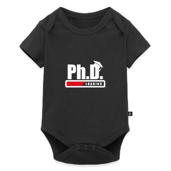 Student Ph.D. Loading Doctoral student Funny gift - Baby Premium short-sleeve bodysuit - black - Front