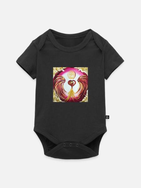 Herzengel des Selbstwertes - Baby Premium Kurzarmbody - Schwarz