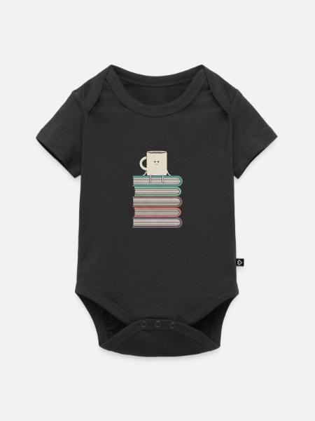 Kaffeebücher - Baby Premium Kurzarmbody - Schwarz