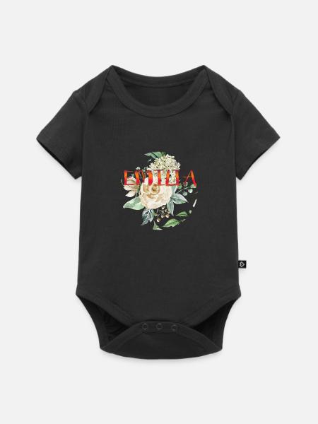 Emilia - Baby Premium Kurzarmbody - Schwarz