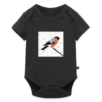 Bullfinch Orange Bird Animal Women Men Children - Baby Premium short-sleeve bodysuit - black - Front