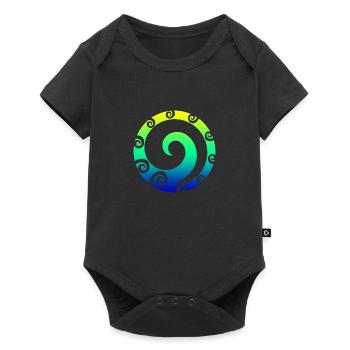 Maori Koru Art cadeau de tatouage tribal polynésien - Body à manches courtes Premium Bébé - noir - Devant