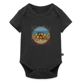 Tortue - Body à manches courtes Premium Bébé - noir - Devant