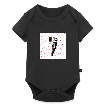Great Spotted Woodpecker Bird Gift Women Men Children - Baby Premium short-sleeve bodysuit - black - Front