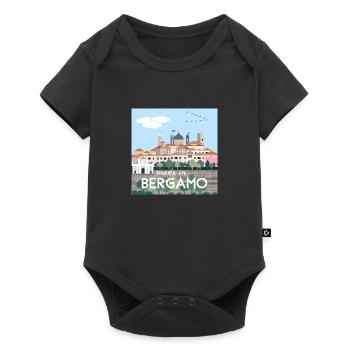 Oberes Bergamo - Baby Premium Kurzarmbody - Schwarz - Vorne