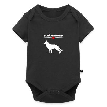 Schäferhund - Baby Premium Kurzarmbody - Schwarz - Vorne