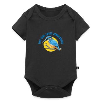 This Girl Loves Kingfishers - Baby Premium Kurzarmbody - Schwarz - Vorne
