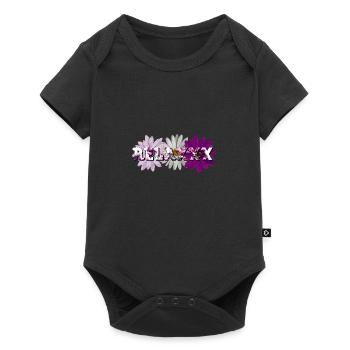 Motif de fleurs Relaxxx - Body à manches courtes Premium Bébé - noir - Devant