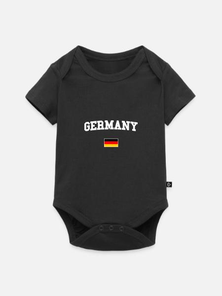 DEUTSCHLAND - Baby Premium Kurzarmbody - Schwarz