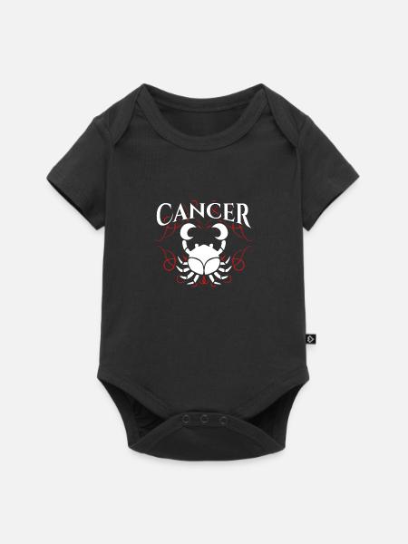 Krebs, Sternzeichen. Geschenk - Baby Premium Kurzarmbody - Schwarz