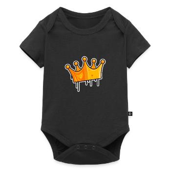 symbole de la couronne - Body à manches courtes Premium Bébé - noir - Devant