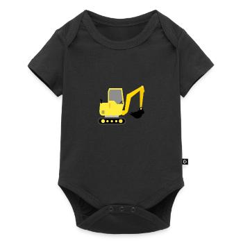 Bagger - Baby Premium Kurzarmbody - Schwarz - Vorne