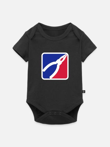 Zange Werkzeug Logo - Baby Premium Kurzarmbody - Schwarz