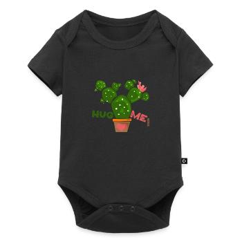hug me - Baby Premium short-sleeve bodysuit - black - Front