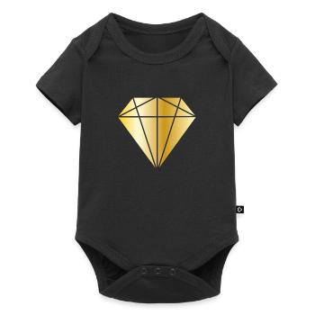 Diamond gold - Baby Premium short-sleeve bodysuit - black - Front