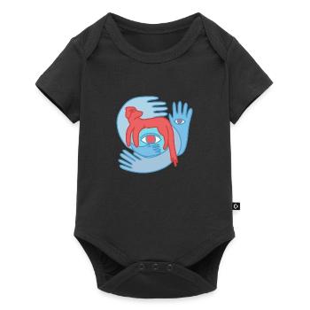 Handface - Baby Premium short-sleeve bodysuit - black - Front