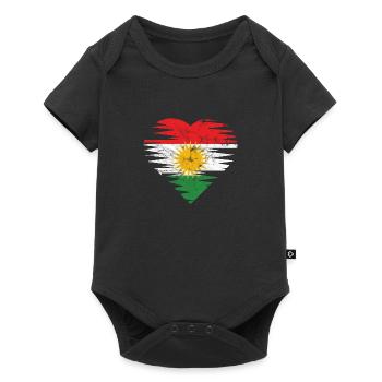 Kurdistan heart BytheManzanitas - Baby Premium short-sleeve bodysuit - black - Front