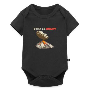 Mount Etna is Angry, Lava Flow, Volcanic Eruption - Baby Premium short-sleeve bodysuit - black - Front
