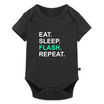 Eat Sleep Flash Repeat Boulder Bouldern Escalade - Body à manches courtes Premium Bébé - noir - Devant
