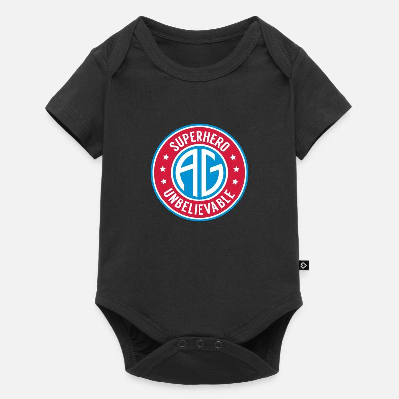 Super heros initial AG - Baby Premium Kurzarmbody - Schwarz