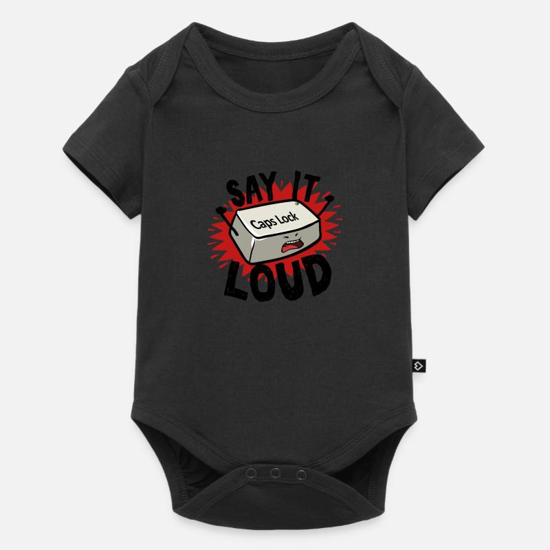 Cadeau de clavier Capslock pour un nerd de l’ordinateur - Body à manches courtes Premium Bébé - noir