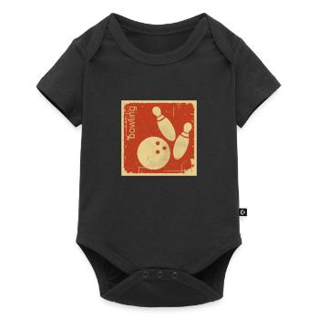 Bowling Vintage - Baby Premium Kurzarmbody - Schwarz - Vorne