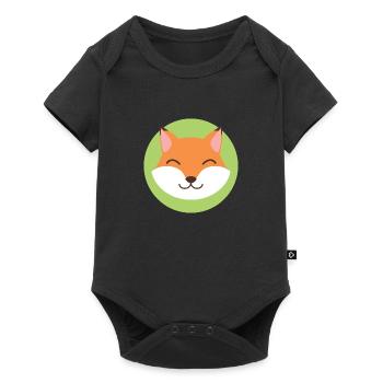Fuchs - Baby Premium Kurzarmbody - Schwarz - Vorne