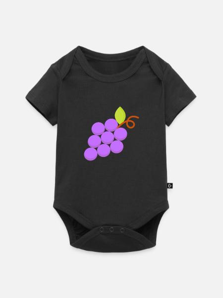 Traube - Baby Premium Kurzarmbody - Schwarz