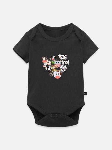 vacche - Premium kortærmet baby-body  - sort