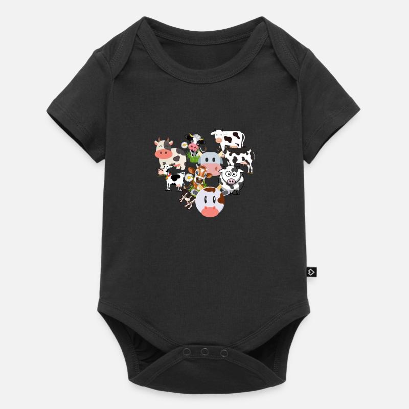 Cows - Baby Premium short-sleeve bodysuit - black