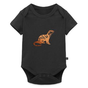 Maori Loutre de la Polynésie Tribal Tattoo Cadeau - Body à manches courtes Premium Bébé - noir - Devant