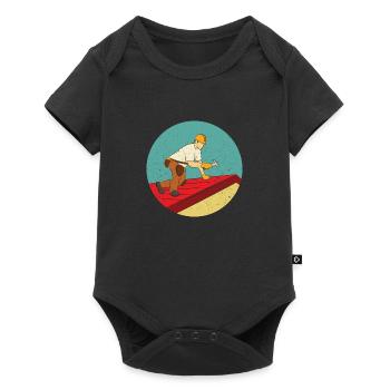 Dachdecker der einzig wahre Handwerker - Baby Premium Kurzarmbody - Schwarz - Vorne