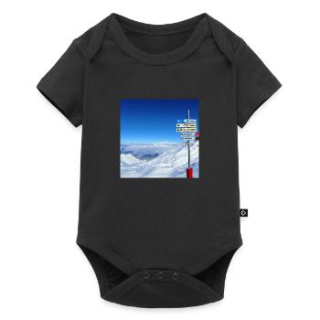 Alps route - Baby Premium short-sleeve bodysuit - black - Front