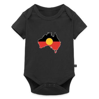 Aboriginal Flag Australia Card Gift Idea - Baby Premium short-sleeve bodysuit - black - Front