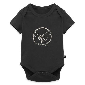Vatertag - Baby Premium Kurzarmbody - Schwarz - Vorne