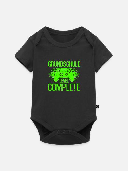 Grundschule Abschluss Level Complete - Baby Premium Kurzarmbody - Schwarz