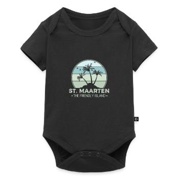 Sint Maarten Die freundliche Insel - Baby Premium Kurzarmbody - Schwarz - Vorne