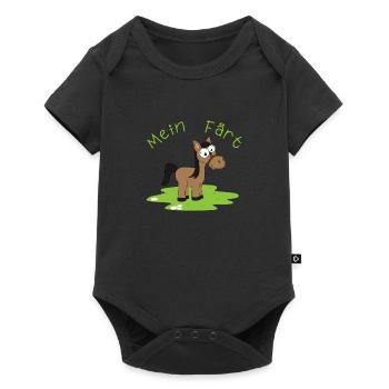 Mein Färt Pferd witziges Lustiges mit Pferden - Baby Premium Kurzarmbody - Schwarz - Vorne