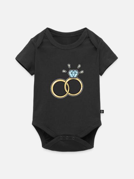 Ehering - Baby Premium Kurzarmbody - Schwarz