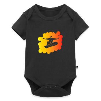 Snowboard Snowboarder - Body à manches courtes Premium Bébé - noir - Devant