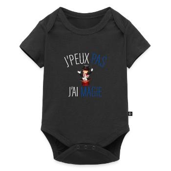 j peux pas j ai magie - cadeau anniversaire magie - Body à manches courtes Premium Bébé - noir - Devant