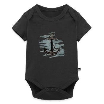 Anker - Baby Premium Kurzarmbody - Schwarz - Vorne