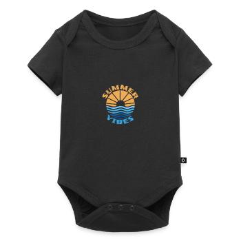 Summer Vibes Sunshine and Ocean Gift Idea - Baby Premium short-sleeve bodysuit - black - Front